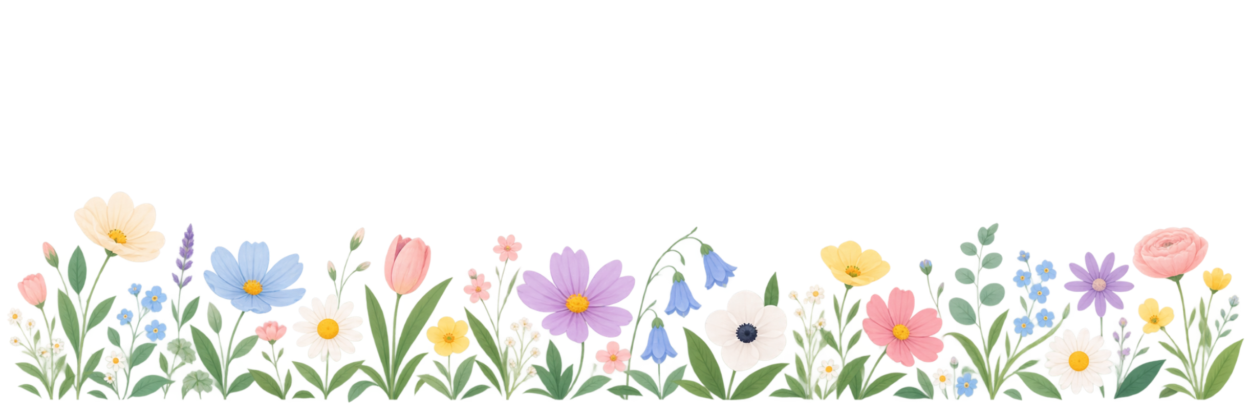 Floral illustration banner