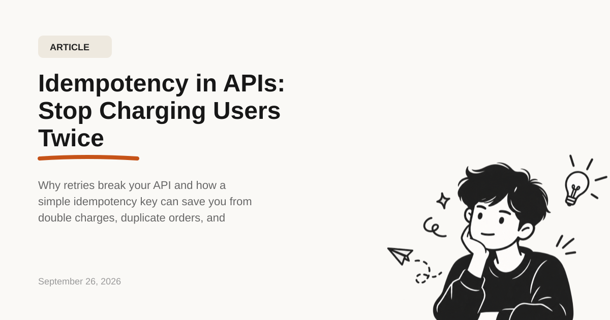 Idempotency in APIs: Stop Charging Users Twice